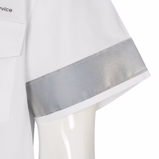 Camicie eleganti personalizzate in cotone resistente CVC per il personale del negozio con cintura di sicurezza riflettente