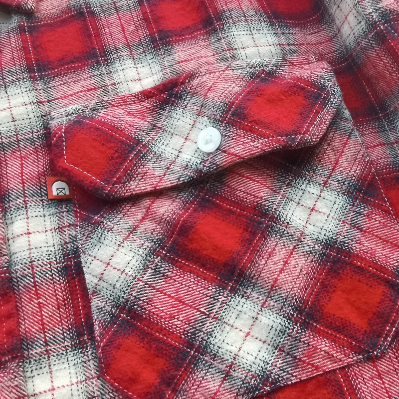 Custom 100% Cotton Dress Woman Flannel Shirt Long Sleeve Custom Logo Embroidered Plaid Flannel Shirt